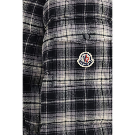 Moncler Geacă Lungă Neagră din Bumbac
