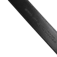 Dolce & Gabbana Black Calf Leather Classic Silver Buckle Belt