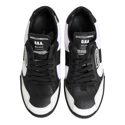Dolce & Gabbana Pantofi Sport Negri și Albi pentru Bărbați (Model Miami, Talpă Joasă)