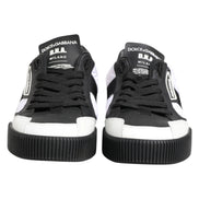 Dolce & Gabbana Pantofi Sport Negri și Albi pentru Bărbați (Model Miami, Talpă Joasă)