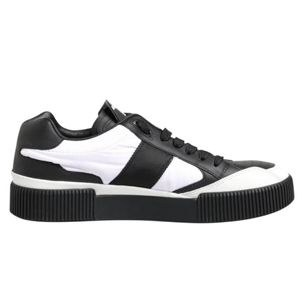 Dolce & Gabbana Pantofi Sport Negri și Albi pentru Bărbați (Model Miami, Talpă Joasă)