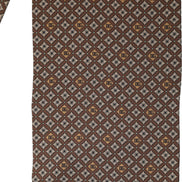 Dolce & Gabbana Brown Geometric Silk Men Neck Shawl Scarf