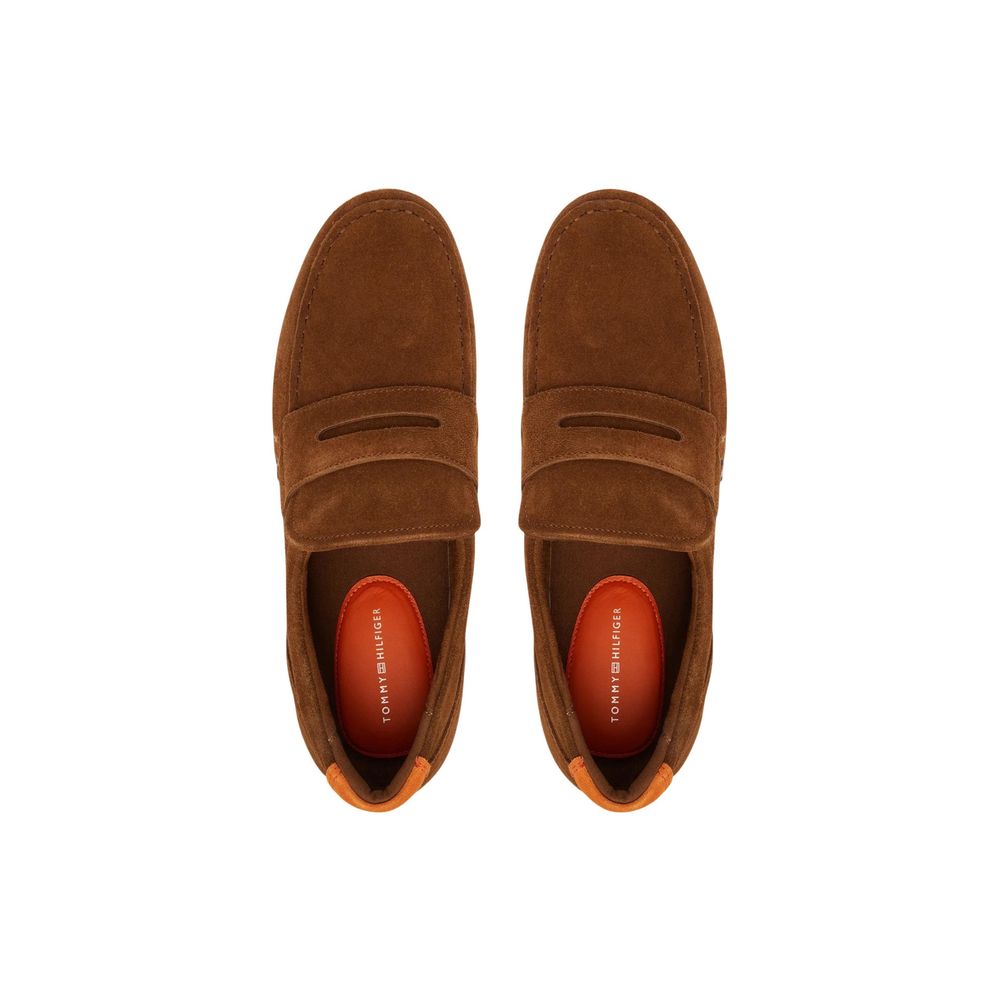 Tommy Hilfiger Mocasini Maro din Piele Întoarsă