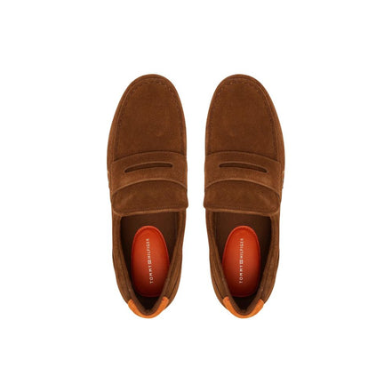 Tommy Hilfiger Mocasini Maro din Piele Întoarsă