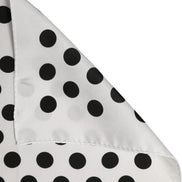 Dolce & Gabbana Eșarfă Foulard Albă cu Buline Negre