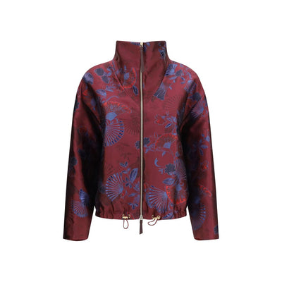 Jachetă Lungă Giorgio Armani din Poliester Bordeaux