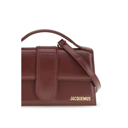 Jacquemus Geantă de Umăr Bordo din Piele de Vițel