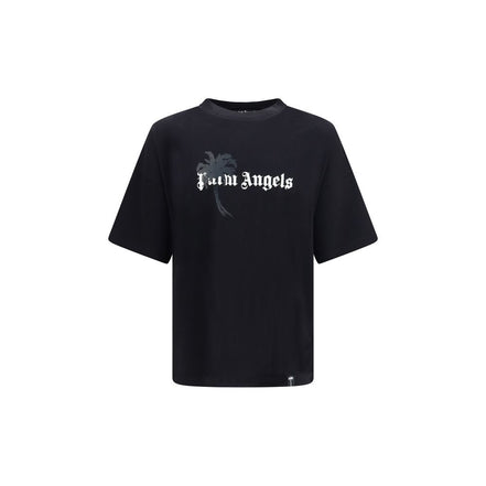 Palm Angels Tricou Negru din Bumbac