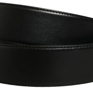 Dolce & Gabbana Black Leather Bee Accent Metal Buckle Belt