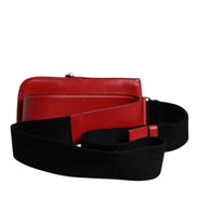 Dolce & Gabbana Red Calfskin Leather Phone Cardholder Crossbody Bag