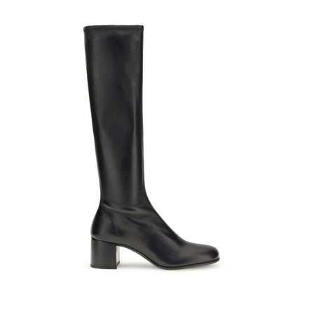 Prada Cizme Negre din Piele de Miel
