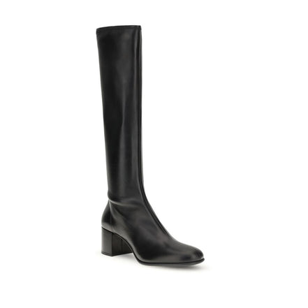Prada Cizme Negre din Piele de Miel