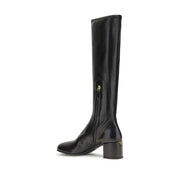 Prada Cizme Negre din Piele de Miel