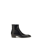 Saint Laurent Cizme Negre din Piele de Vițel