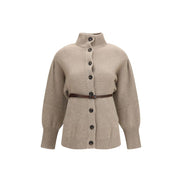 Brunello Cucinelli Cardigan Bej din Lână