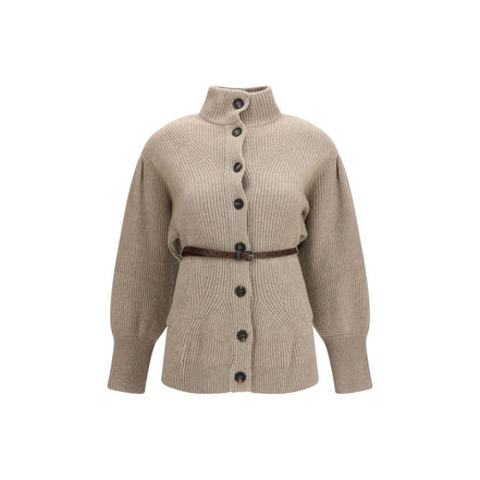 Brunello Cucinelli Cardigan Bej din Lână