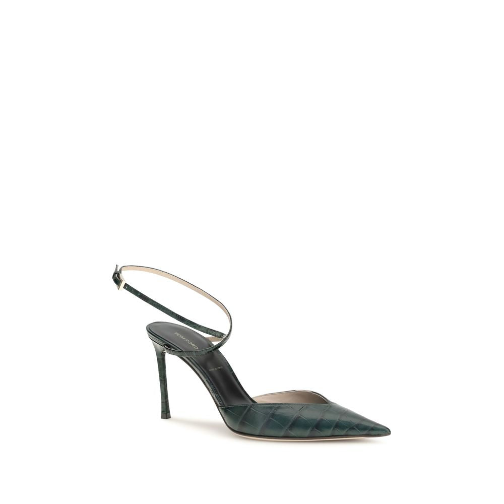 Tom Ford Pantofi cu Toc Bicolori din Piele de Vițel