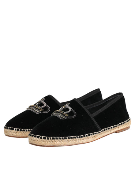 Dolce & Gabbana Espadrile Negre din Bumbac