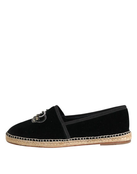 Dolce & Gabbana Espadrile Negre din Bumbac