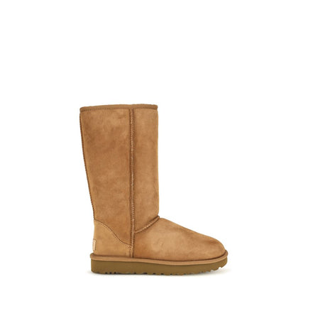 UGG Cizme Bej din Piele