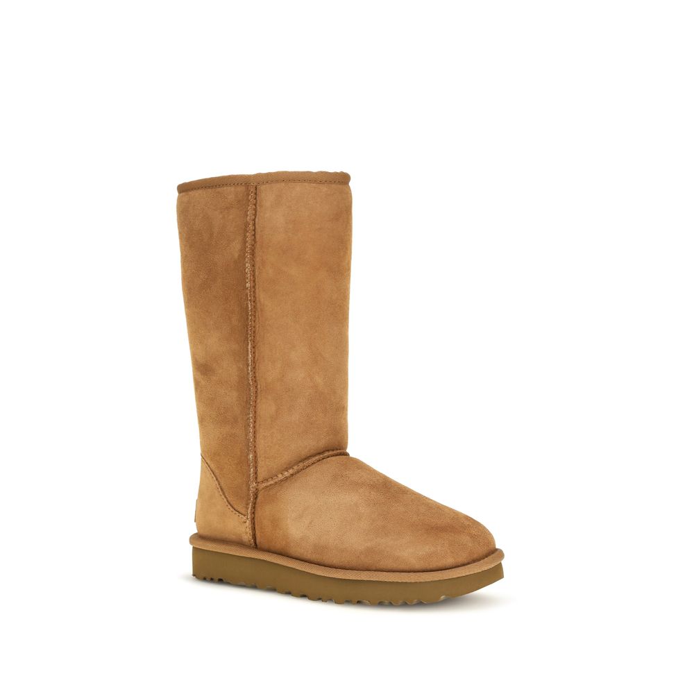 UGG Cizme Bej din Piele