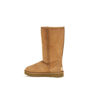 UGG Cizme Bej din Piele