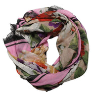 Dolce & Gabbana Multicolor Floral Cashmere Foulard Scarf