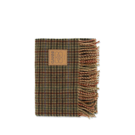 Ganni Brown Wool Scarf