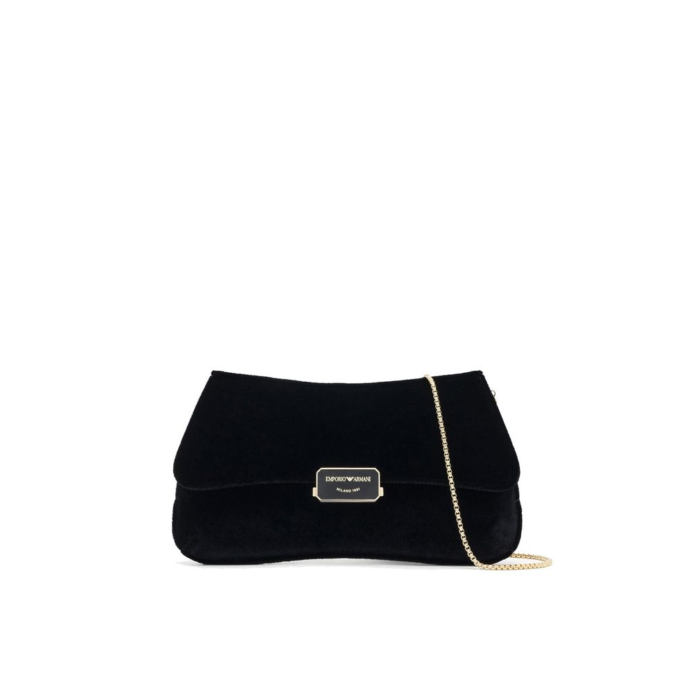 Emporio Armani Geantă Clutch Neagră din Poliester