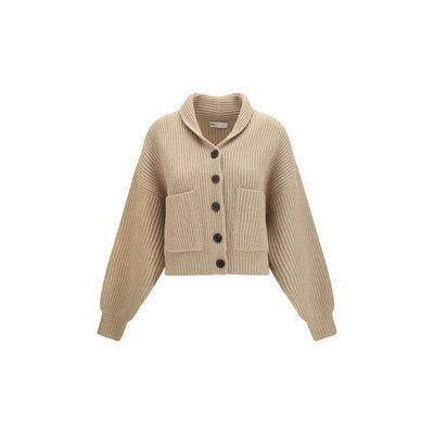 Tory Burch Cardigan Bej din Lână