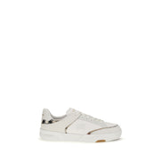 Burberry Pantofi Sport Albi din Piele de Vițel