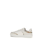 Burberry Pantofi Sport Albi din Piele de Vițel