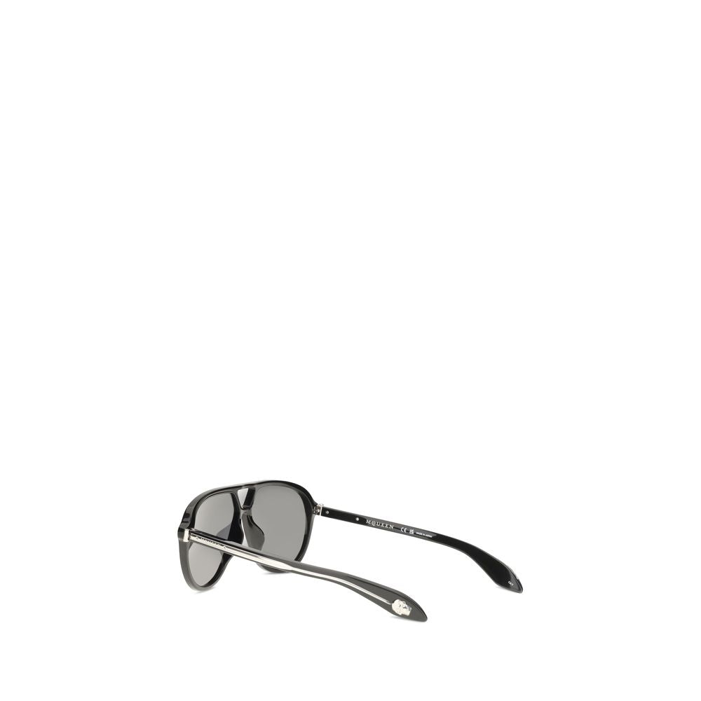 Alexander McQueen Ochelari de Soare Negri din Acetat