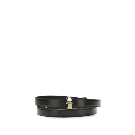Jacquemus Black Calf Leather Regular Belt