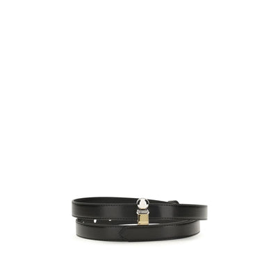 Jacquemus Black Calf Leather Regular Belt