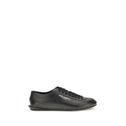 Dolce & Gabbana Black Calf Leather Low Top Sneakers