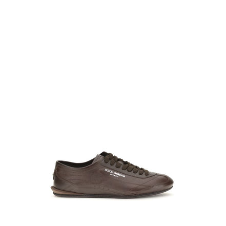 Dolce & Gabbana Pantofi Sport Maro din Piele de Vițel