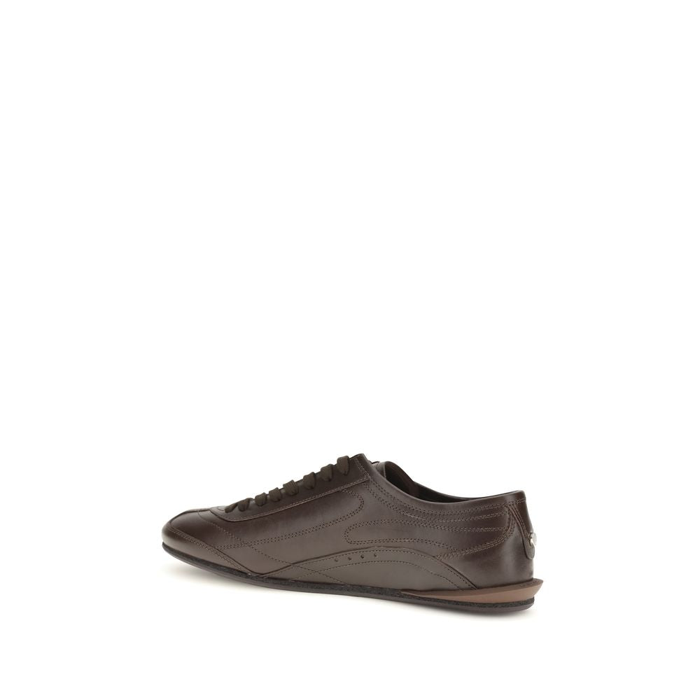 Dolce & Gabbana Pantofi Sport Maro din Piele de Vițel
