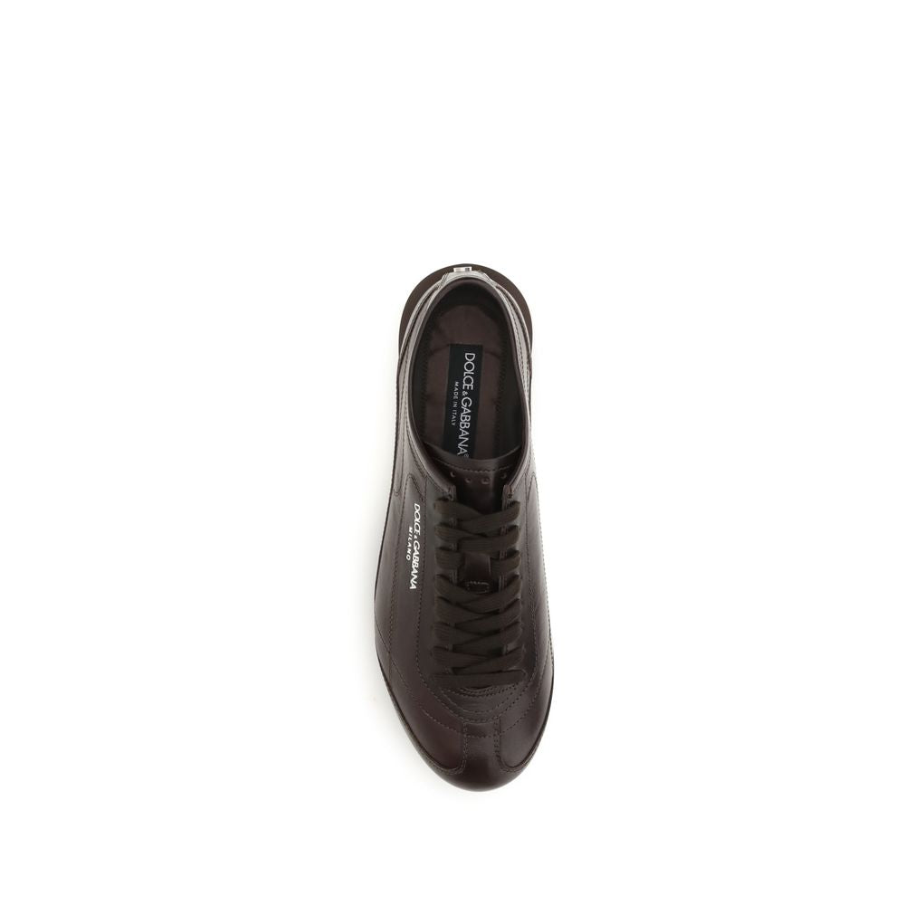 Dolce & Gabbana Pantofi Sport Maro din Piele de Vițel