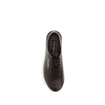 Dolce & Gabbana Pantofi Sport Maro din Piele de Vițel