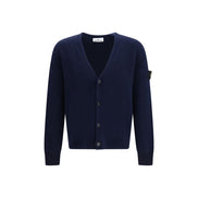 Stone Island Blue Alpaca Cardigan