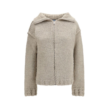 Prada Cardigan Gri din Lână