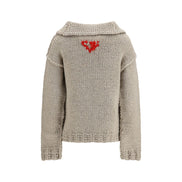 Prada Cardigan Gri din Lână