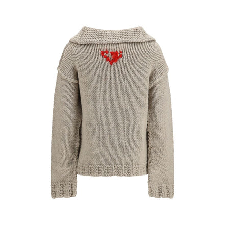 Prada Cardigan Gri din Lână