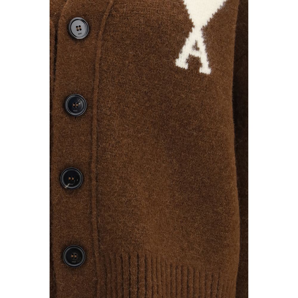 Ami Paris Cardigan Maro din Alpaca