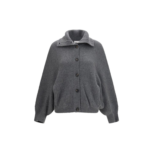 Cardigan Brunello Cucinelli din Cașmir Gri