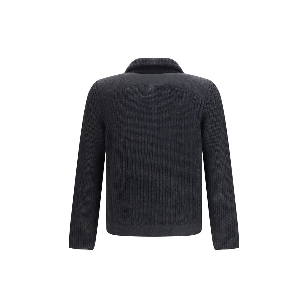 Brunello Cucinelli Cardigan Gri din Cașmir