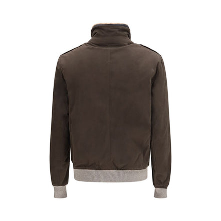 Brunello Cucinelli Bomber Maro din Bumbac