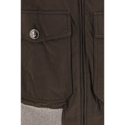 Brunello Cucinelli Bomber Maro din Bumbac