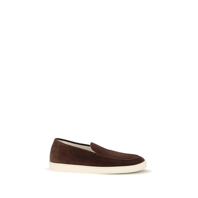 Brunello Cucinelli Bordeaux Calf Leather Slip-On Loafers